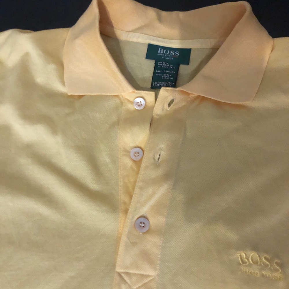 NWOT Yellow Hugo Boss Shirt xl - Picture 5 of 6